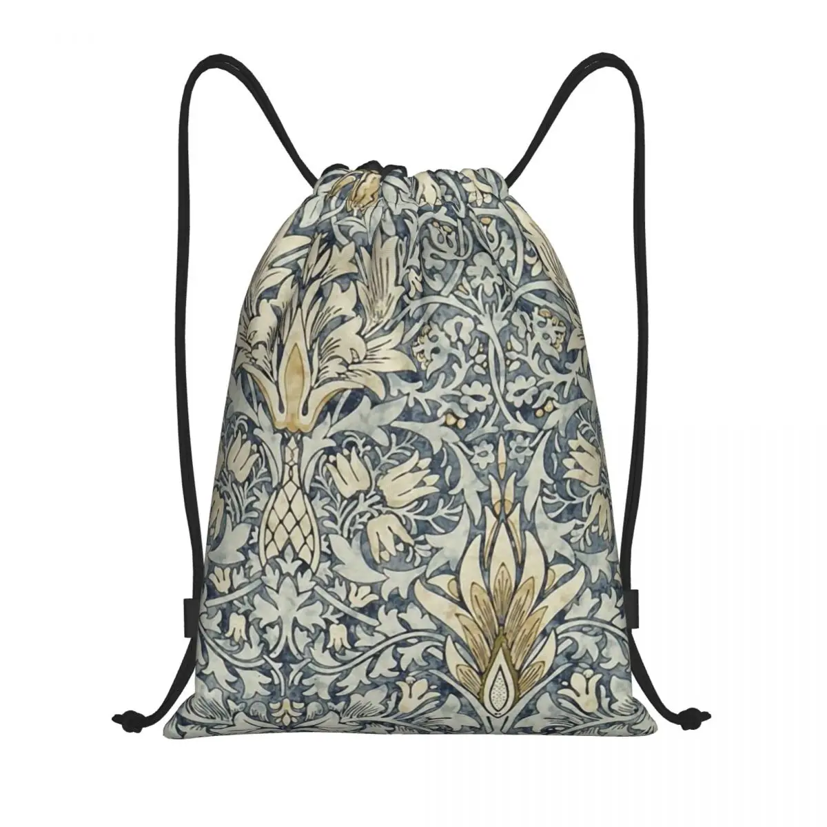 

William Morris Snakeshead Pattern Drawstring Backpack Sports Gym Bag for Men Women Vintage Textile Shopping Sackpack