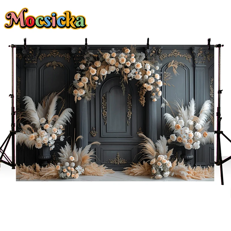 Mocsicka Photography Background, Vintage clássico, Palácio, Bohe, Floral, Adulto, Casamento, Retrato de maternidade, Pano de fundo, Photo Studio
