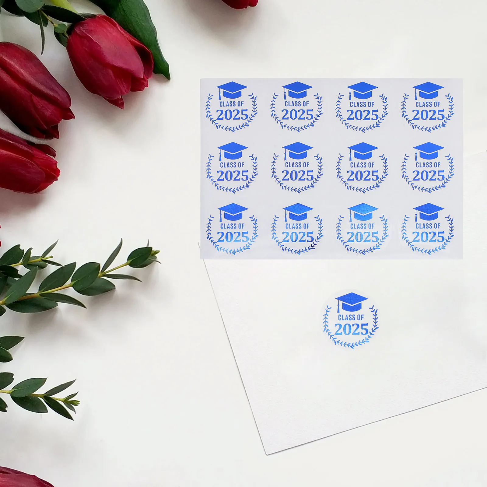 10Sheet Waterproof Gold Foil Graduation Stickers Versatile Cap Hat Envelope Seal Scrapbook Decoration Doctoral Cap Decals 2025