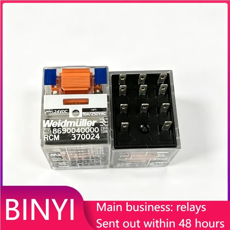 New 1pcs/lot 24VDC Coil 11 Pin 3 Groups Contact Relay RCM370024 8690040000 10A Industrial Plug-in Relay