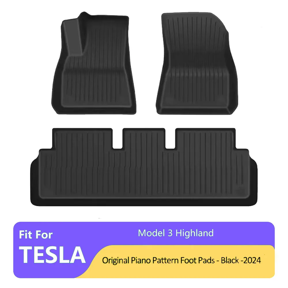 

Коврики для ног Tesla Model 3 Highland 2024 года, водонепроницаемые, износостойкие, TPE, 2023, аксессуары для интерьера Tesla Model3