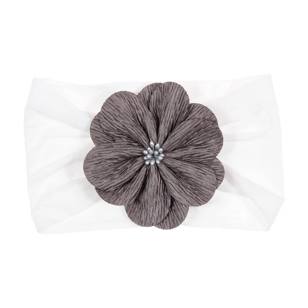 New Soft Newborn Toddler Flower Headwraps Cute Elastic Baby Girls Knot Nylon Turban Headband Photo Props Hair Accessories