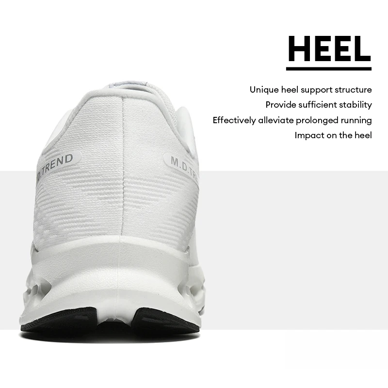 Men's Cushioned Running Shoes Energy Return Breathable Knit Arch Support Shock Absorption Marathon Women Casual Sneakers image 5