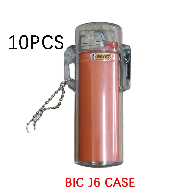 Outdoor Waterproof Plastic Transparent Lighter Cases Box For BIC Big Lighters J6
