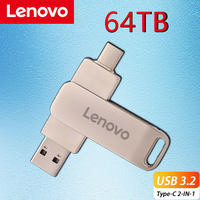 Lenovo 64TB Metal Flash Drive USB3.0 High Speed 180MB/s Free Case Movie Collection | 16TB 2TB Pendrive U Disk Waterproof Free