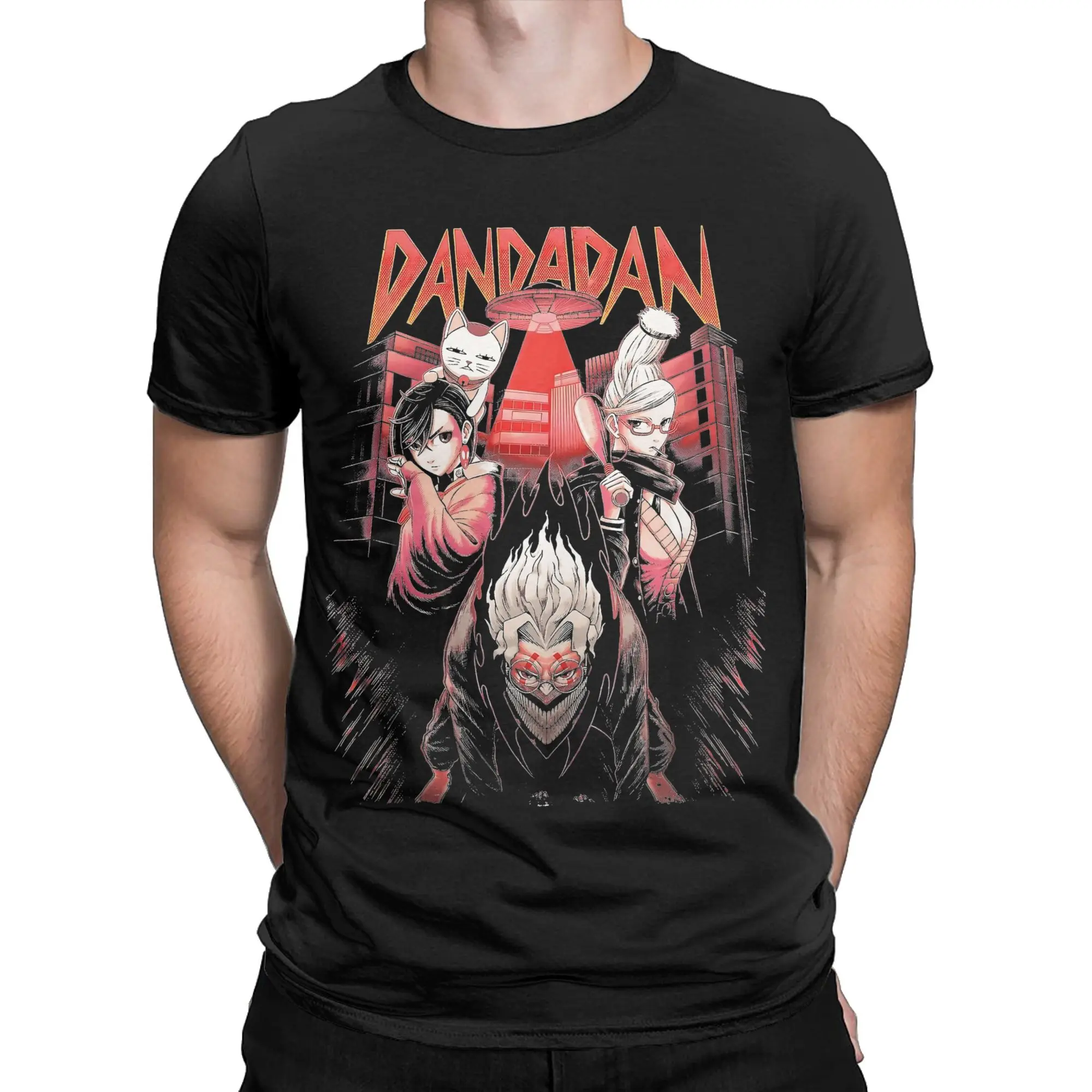 Men Women New Arrival Okarun Dandadan Vintage anime cartoon  T Shirt Tee Pure Cotton  T-shirts Clothes