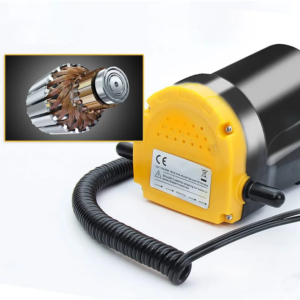 12V Electric Car Engine Oil Pump Diesel Fuel Sump Extractor Scavenge Transfer Pump with Hose Kit for Boat Motorcycle view 4