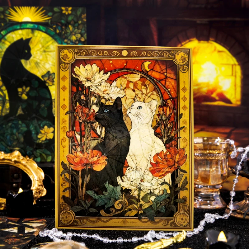 

Card Lover 3 Pcs [Cat's Chronicle Series] 3D Large Waterproof Landscape Stickers Forest Adventure Autumn Encounter Scrapbooking