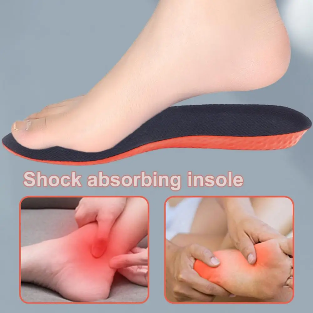 1 Pair Healthy Inner Heightening Massaging Shoe Running Insoles Pads Compact Running Insoles Lightweight for Daily Life