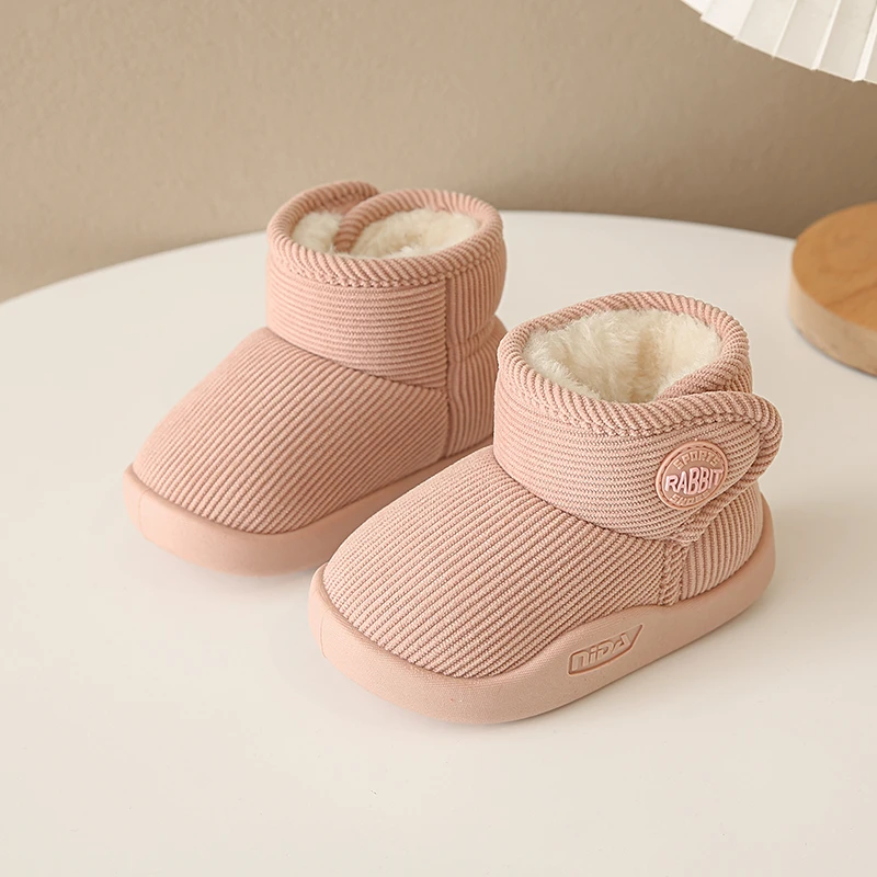 

2025 Winter New Children Casual Boots for Girls Boys Fashion Korean Style Soft Bottom Anti-slippery Versatile Keep Warm Shoes