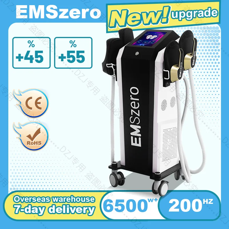 EMSzero EMS Body Slimming Sculpting in Sculpt Machine Hi-emt 200HZ Weight Lose Electromagnetic Muscle Fat Removal with 4 Handle