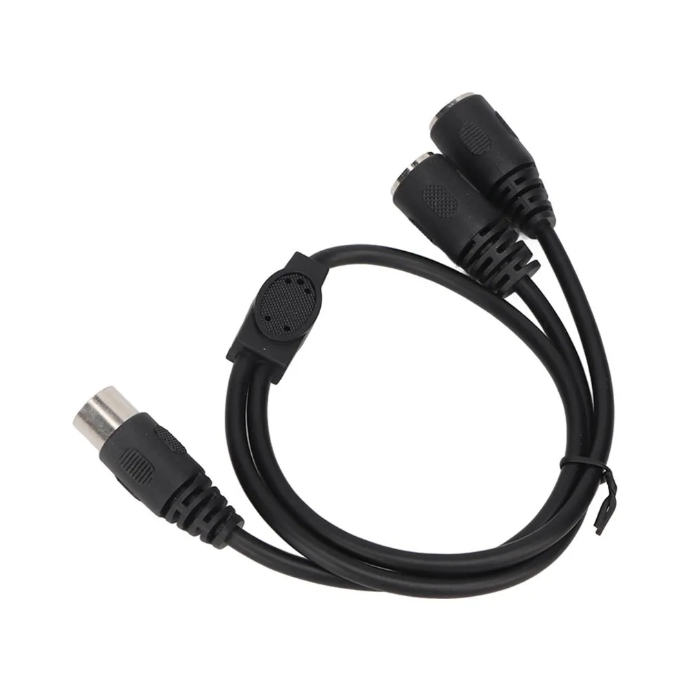 High Accuracy DIN 5 Pin Male to 2 DIN 5 Pin Female Cable 1.6ft MIDI Sync Breakout Cable Y Splitter Cable