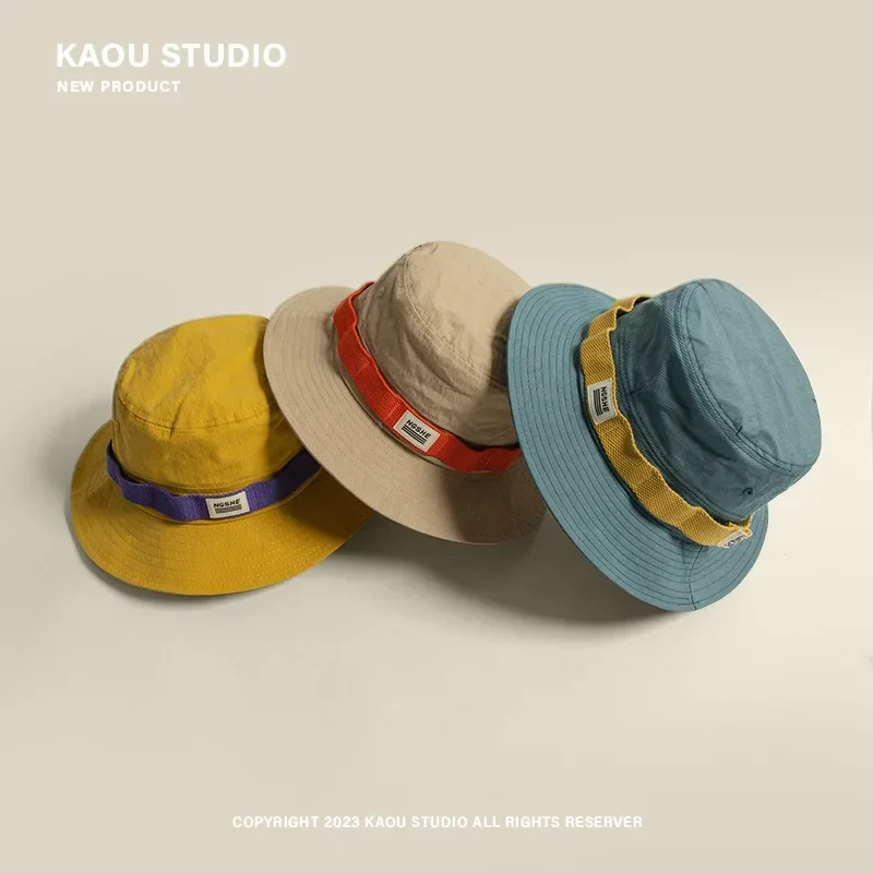 

Japanese outdoor camping bucket hat summer sunshade sun protection hat trendy men and women versatile fishing wide brim hat tide