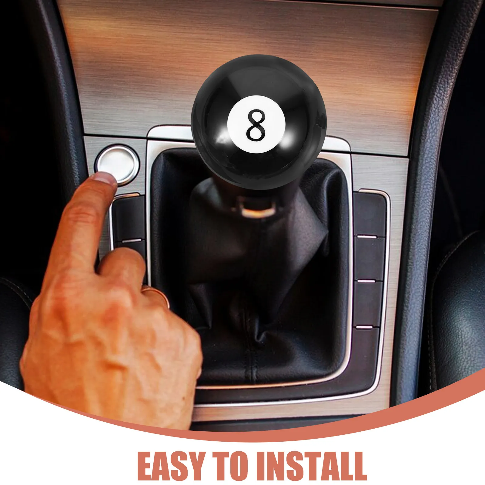 Billiard Ball Gear Shift Knob Replacement for Manual Transmission Cars Acrylic Shifter Knob Smooth Operation Easy Install