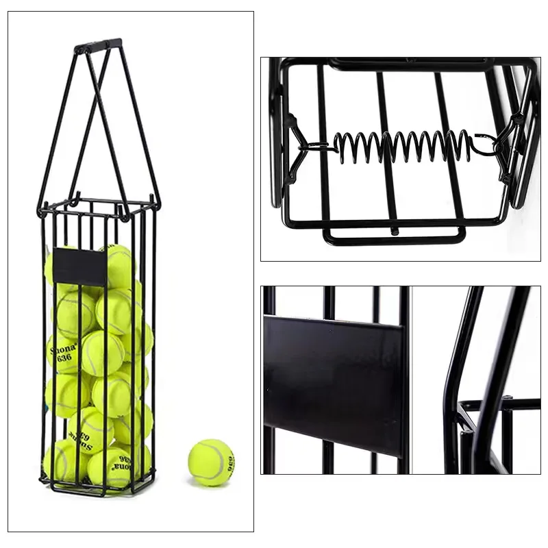 Manufacturer's Direct Sales S401 Portable Tennis Ball Picking Cart Tennis Ball Picking Tool Large Capacity Ball Picking Basket