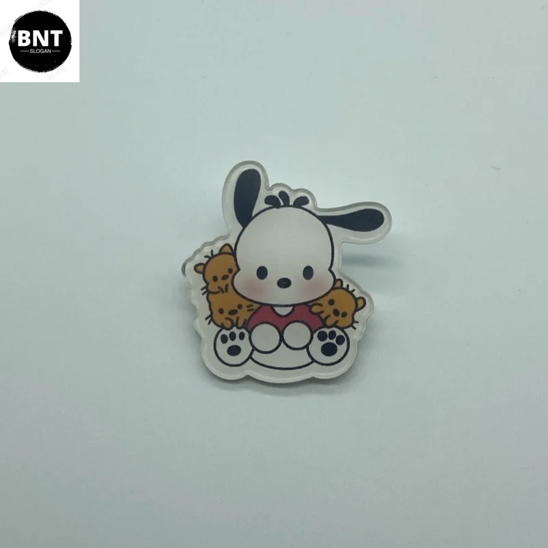 Sanrio Pochacco Cartoon Brosche Anime Anime Figur Waren Dekoration Anstecknadeln Rucksäcke Kleidung Dekoration Weihnachts geschenk