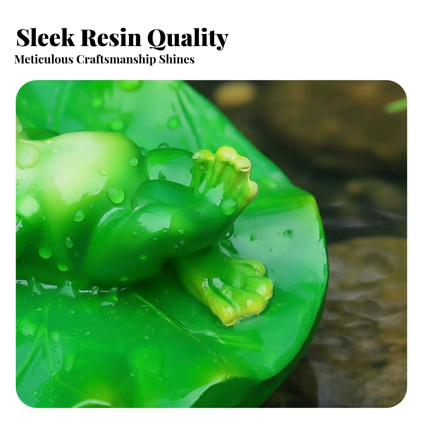 Lightweight Resin Frog Figurine Floating Decor Waterproof Outdoor Statue Playful Green Animal for Pool Koi Pond Garden Accent