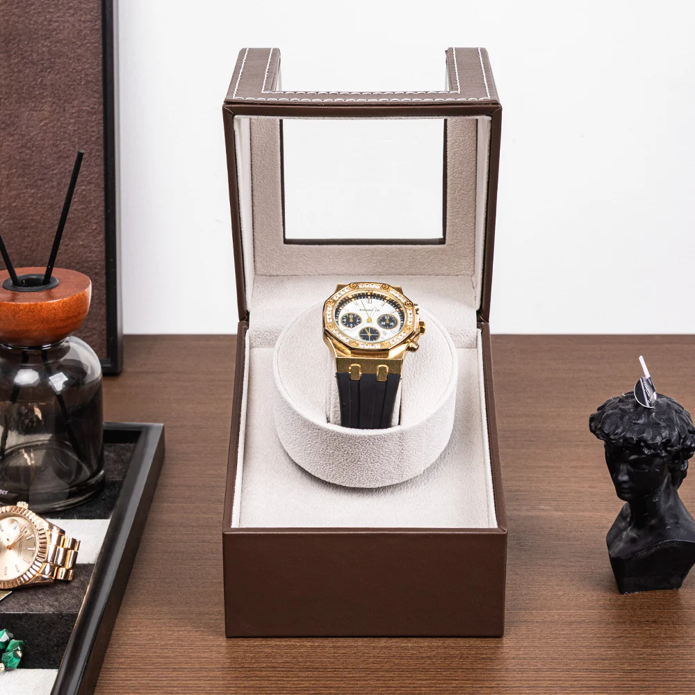 고급형 싱글 시계 와인더 유리 보관함 나무 상자 자동 - Single Watch Winder Battery Operated 리뷰 및 가격