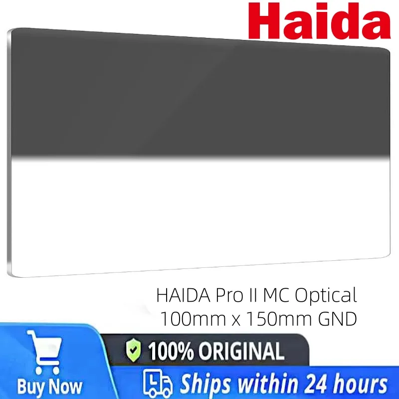 HAIDA Pro II MC Optical 100mm x 150mm GND Hard Edge Graduated Filter ND 0.6 (4X) ND4 100 150