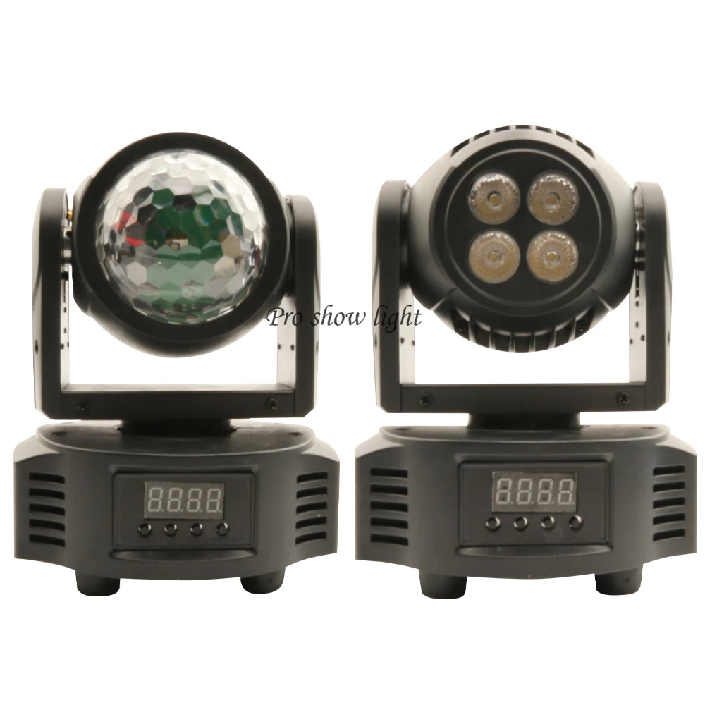 Imagem -04 - Double Side Led Moving Head Light Wash Light com Bola Mágica Mini Iluminação Led para Discoteca Bar dj Dmx512 12w 4x5w