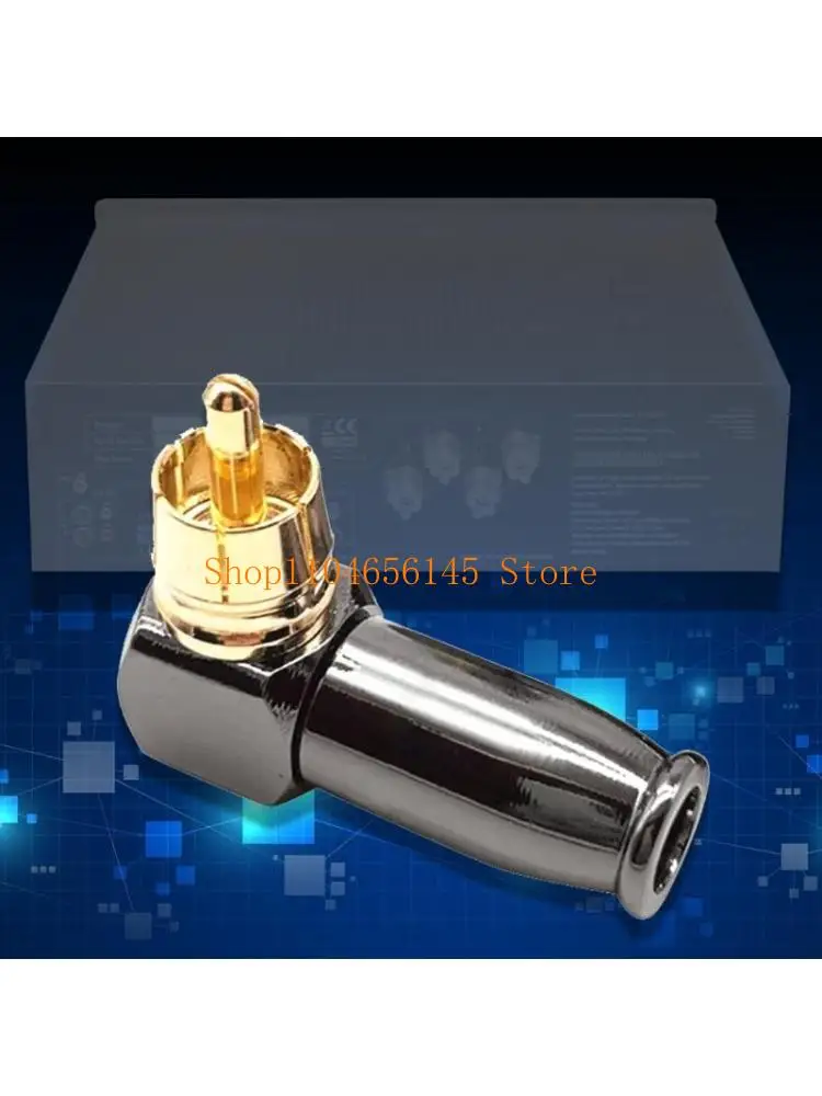 

652F RCA Male To Female Gold Plated Connector L-shaped RCA Adapter