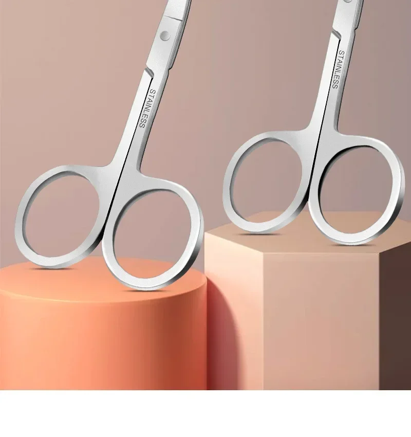 Nuovo Professionale Stainles Unghie Sopracciglio Naso Ciglia Cuticole Trimmer Epilatore Forbice Strumento per manicure Forbici per pedicure curve