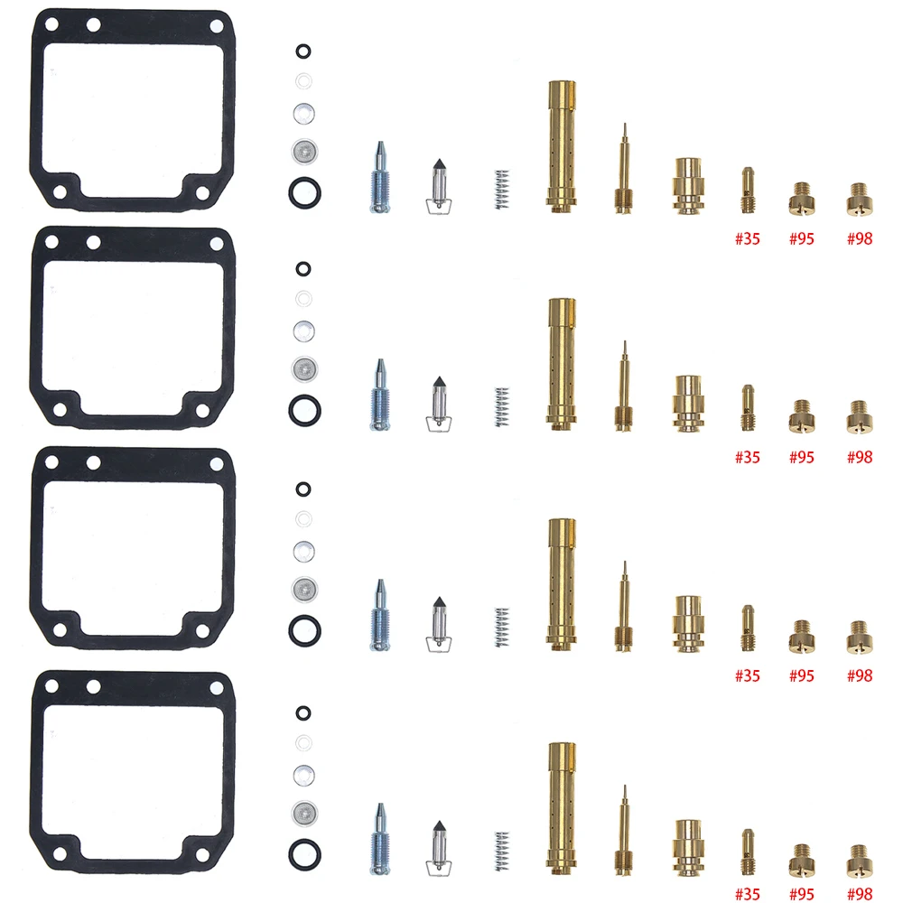4Sets Carburetor Repair Rebuild Kits For Yamaha FZ400R 2EL1984-1985  Carb Overhaul Set Replace 20-Y2ELCR Motorcycle