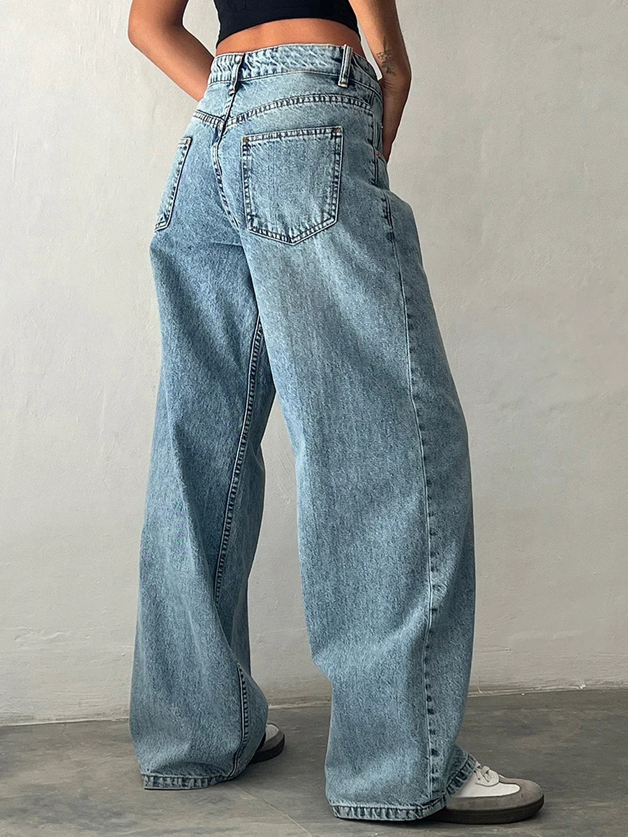 High Street Losse Jeans Y 2K Lage Rise Broek Harajuku Baggy Denim Broek Koreaanse Mode Vrouwen 90S Denim Broek Streetwear