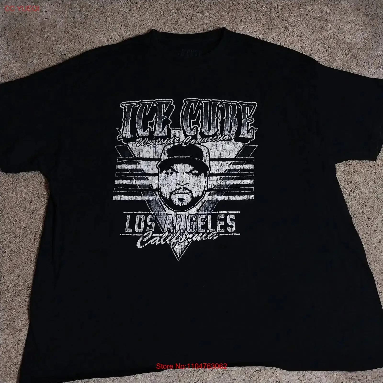 Ice Cube T Shirt 2XL Black Westside Connection vintage Washed Unisex streetwear graphic Comfortable Top For Everyday Wear