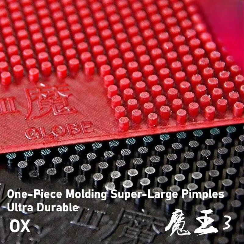 OX Table Tennis Rubber Long Pimples Super Large Particle Height 2.6mm Softer Ping Pong Rubber Durable and More Deceptive Play