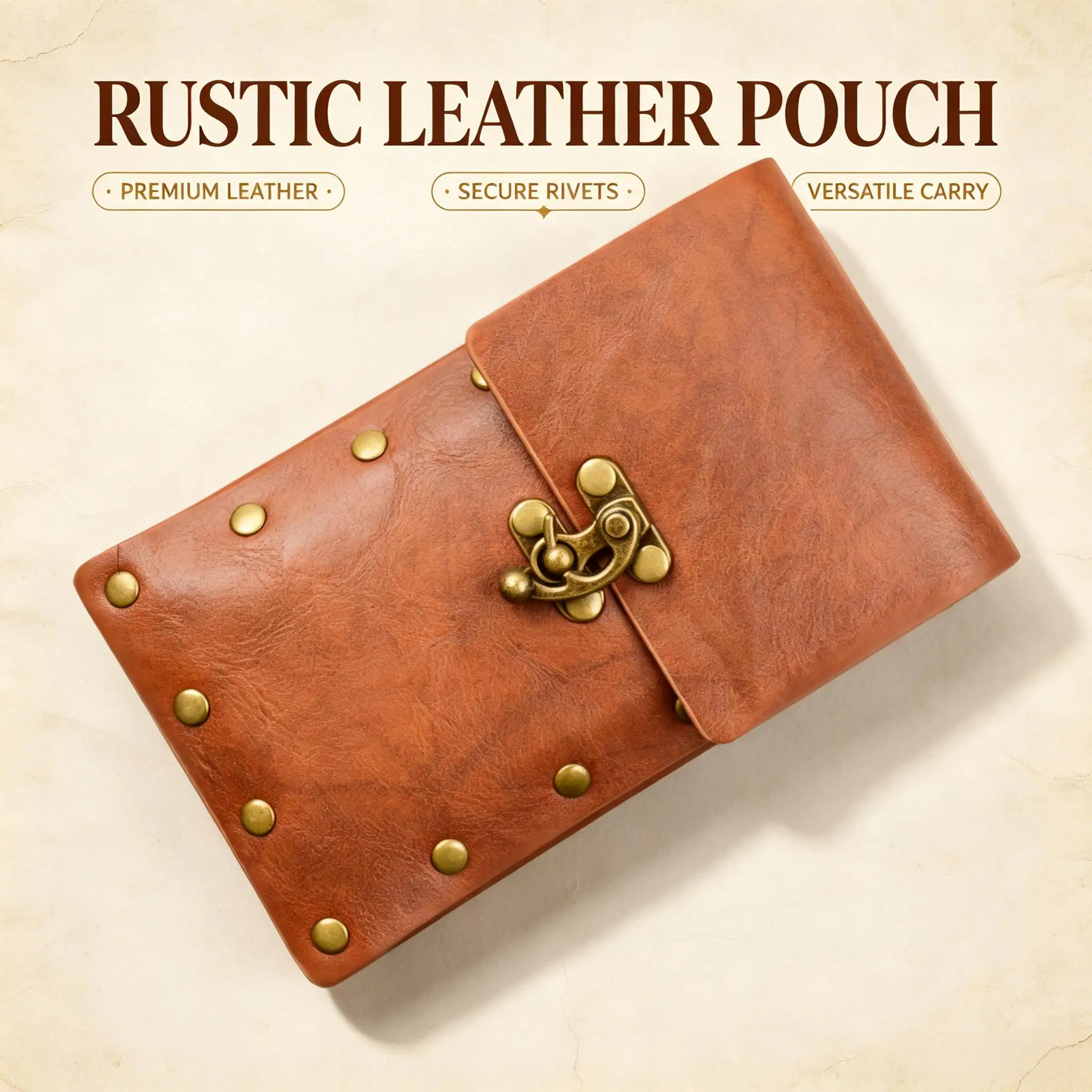 Mittelalterliche Renaissance-Gürteltasche aus PU-Leder, Vintage-Nieten-Hüfttasche, Cosplay-Kostüm-Accessoire für Telefon und Kleinteile – Detail 5