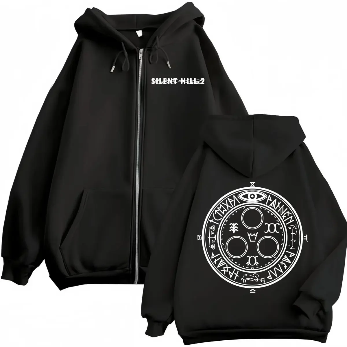 Limited Silent Hill 2 Game Print Zipper Hoodies High Quality Fashion Zip Up Pullovers Men Women Casual Long Sleeve Sweatshirts