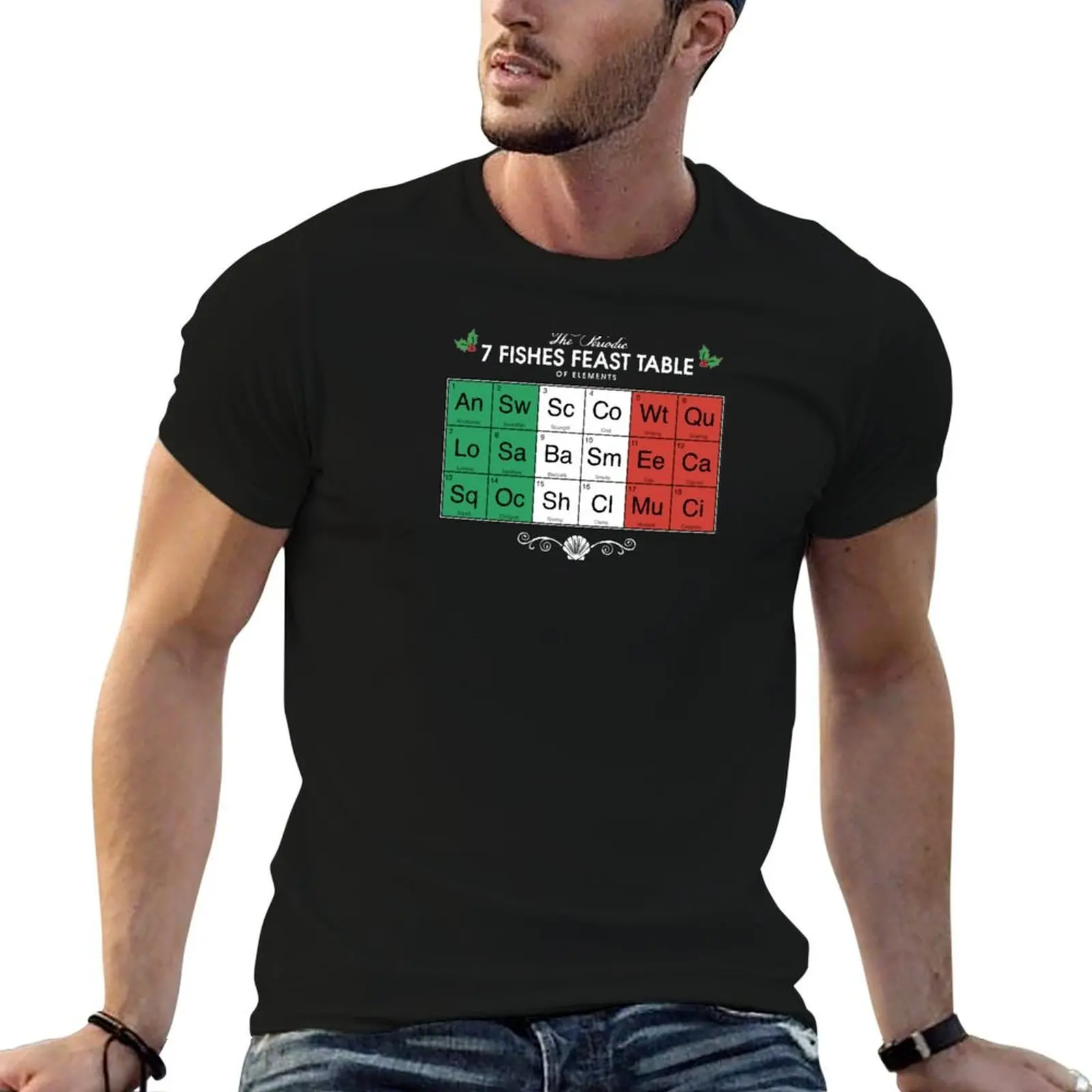 Feast Of The Seven Fishes Italian Christmas Holiday Party T-Shirt boys whites plus size clothes t shirts men