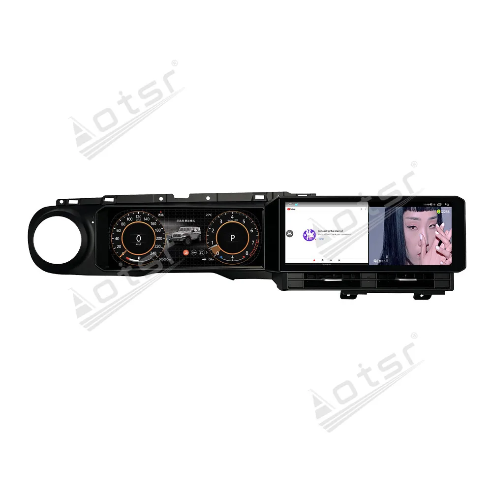 Dual Screen 12.3 Inch Android 15 For Jeep Wrangler JL 2018-2022 Car Radio Wireless CarPlay Android Auto Unit Multimedia Player