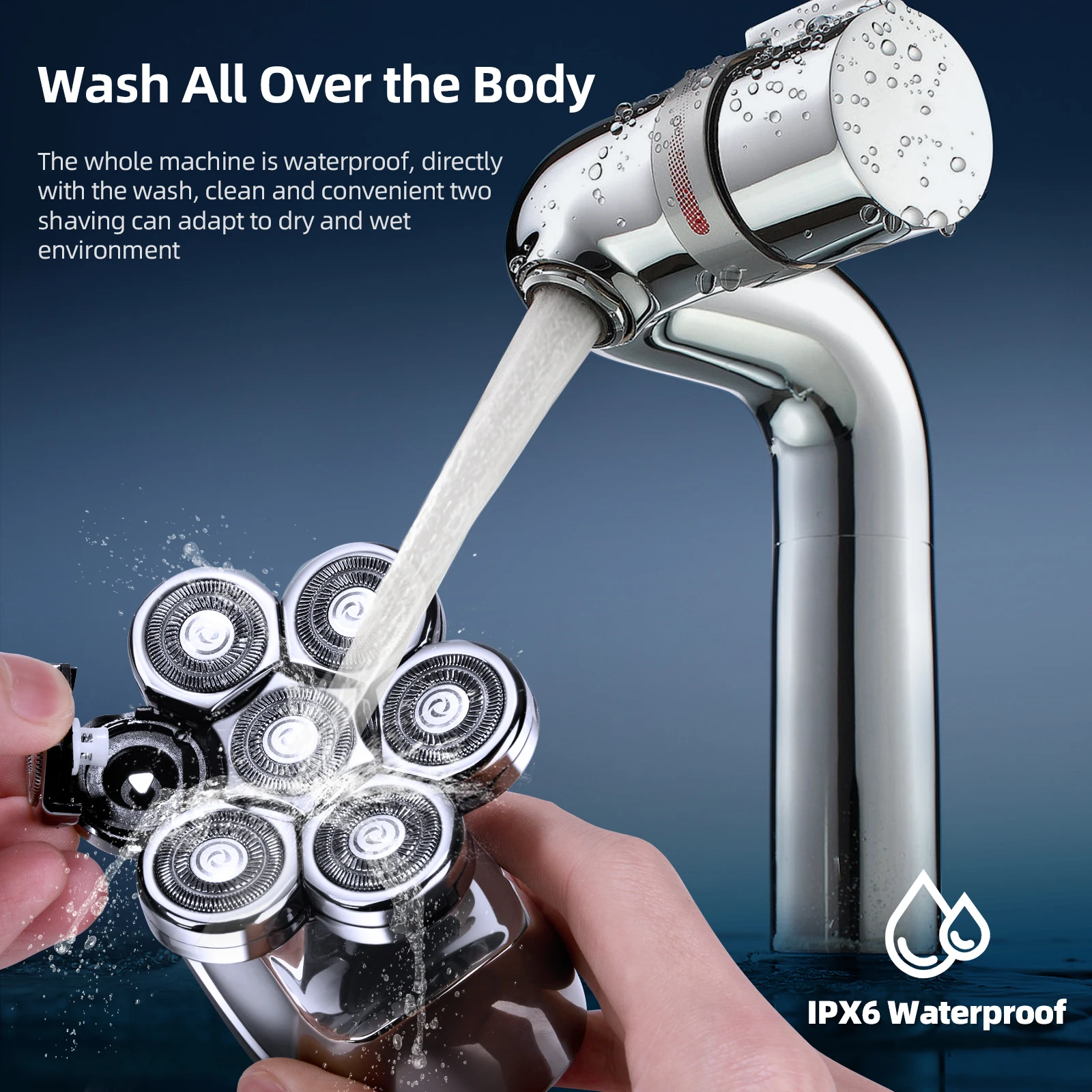 ماكينة حلاقة لاسلكية قابلة لإعادة الشحن ، ماكينة حلاقة كهربائية ، ماكينة حلاقة للشعر ، ماكينة حلاقة للشعر ، محرك عالي السرعة ، أجهزة منزلية ، 6 في 1