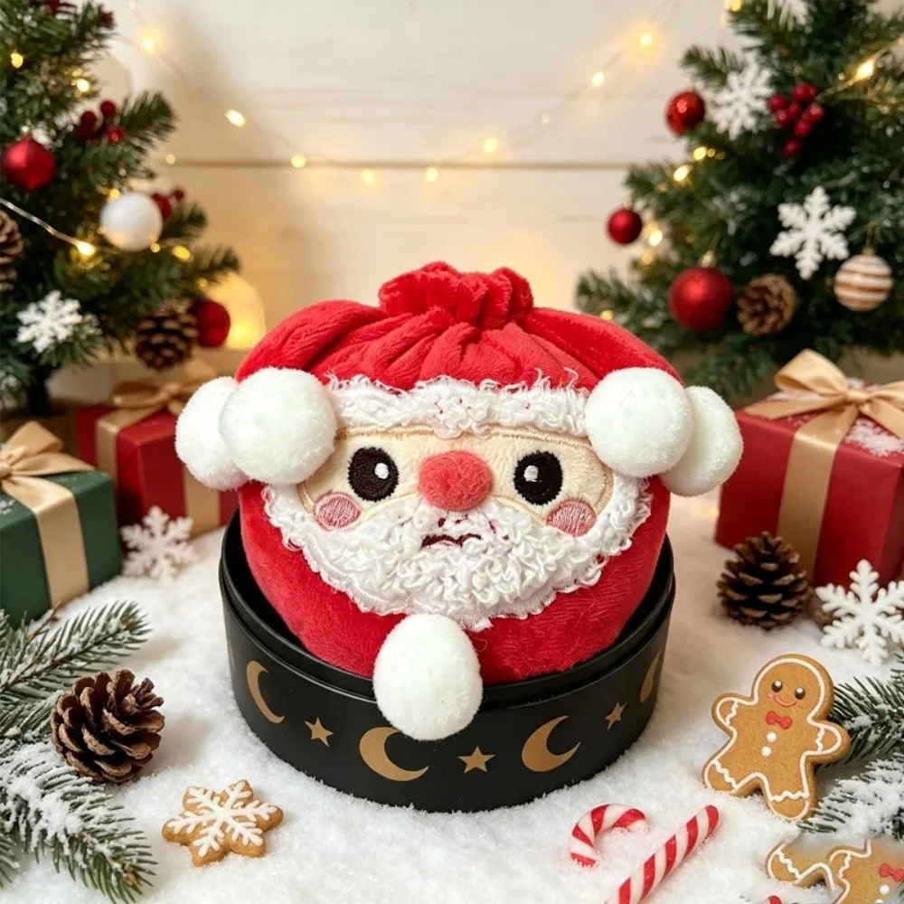 New Christmas Dumpling Squeeze Toys Santa Claus Snowman Doll Sensory Toy Elk with Tray Pinching Gifts