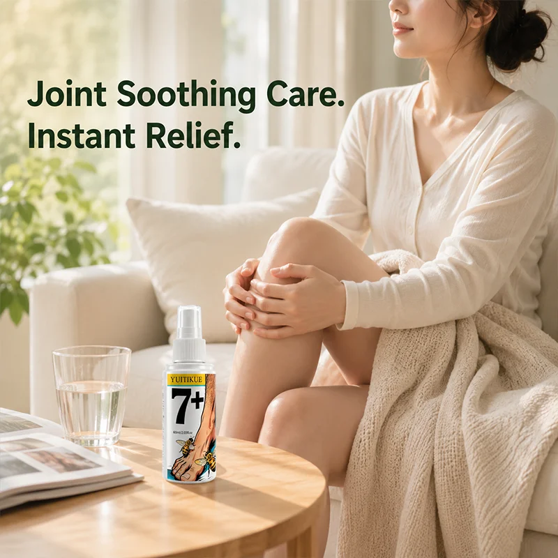 YUITIKUE Bee Venom Foot Joint Spray 60ml Relieve Stiffness Dry Skin 7 Days Foot Care Sports Recovery Mist