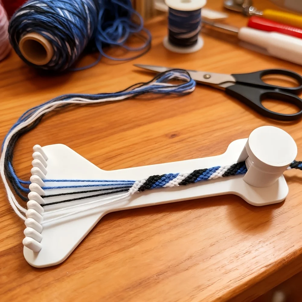 

New DIY Rope Braiding Rack Durable Handcraft Weaving Tool Practical Loom Gift for Bracelet and Handmade Accessories Makers