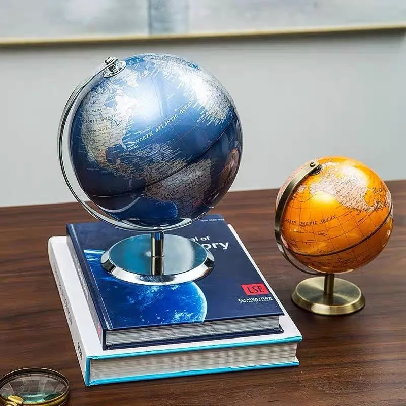 English Retro Globe Map Home Decoration Office Decor World Globe Desk Decor Ornaments School Kids Geography Education Globe