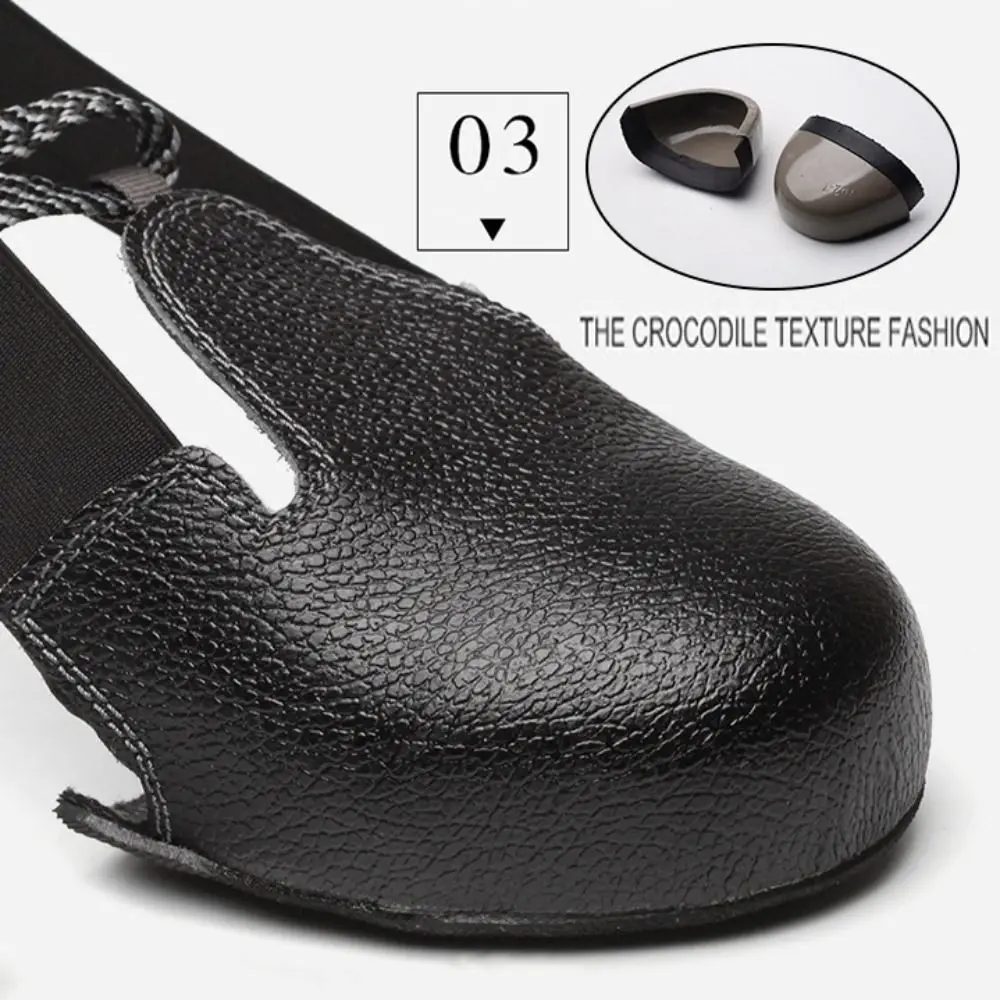 Multipurpose Anti-smashing Steel Toe Shoes Covers Cowhide Universal Safety Footwear Unisex Slip-resistant Shoe Toe Cap Visitors