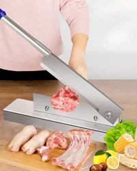 Chopping Knife Bone Cutting Machine Household Artifact Pig Trotters Commercial Chopping Chicken Pork Ribs Manual Knife Switch