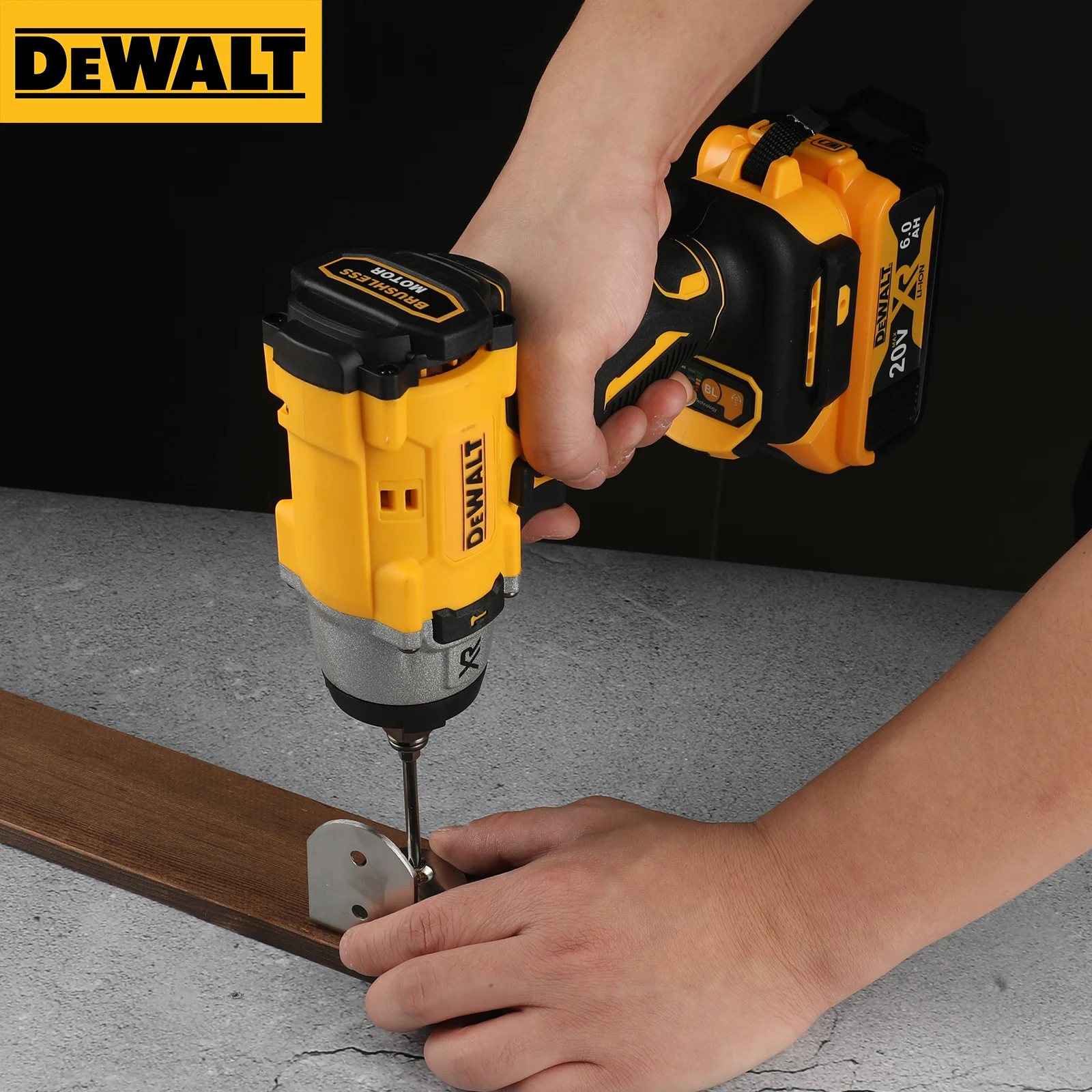 DEWALT DCF922 20V MAX 1/2 بوصة مفتاح ربط بدون فرش - 205 نيوتن متر (150 قدم رطل)، 2500 دورة في الدقيقة، 3 سرعات، مدمج #3