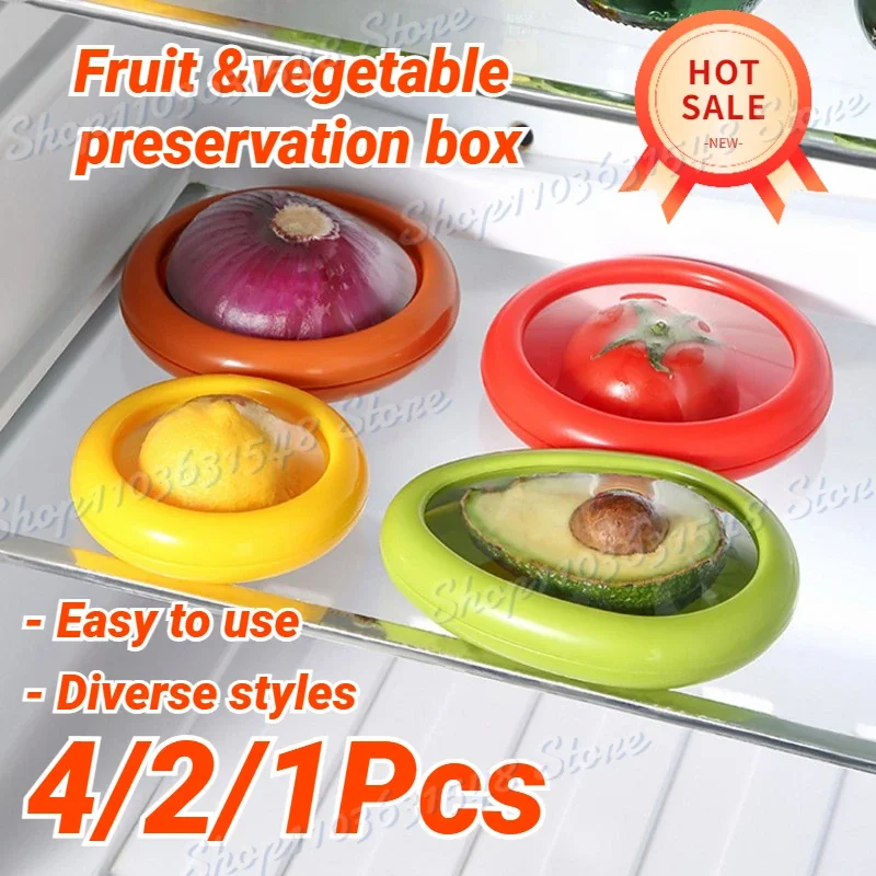 

2024 Fruit Preservation Box Silicone Film Food Box Sealed Mini Refrigerator for Storage Vegetable Avocado Lemon Storage Box