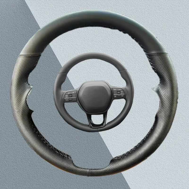 

Custom Car Steering Wheel Cover For Honda Accord Civic 11th Gen 2023 Non-Slip Artificial Leather Car Interior Accessories