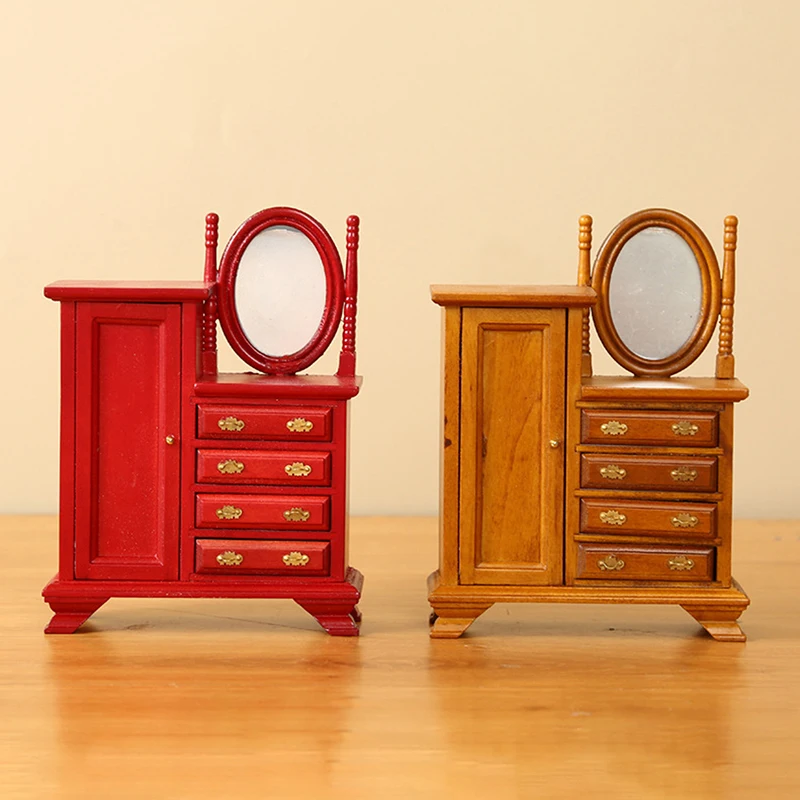 1:12  Dollhouse Storage Cabinet Chinese Style Retro Display Cabinet Doll House Bedroom Study Decor  Furniture Accessories