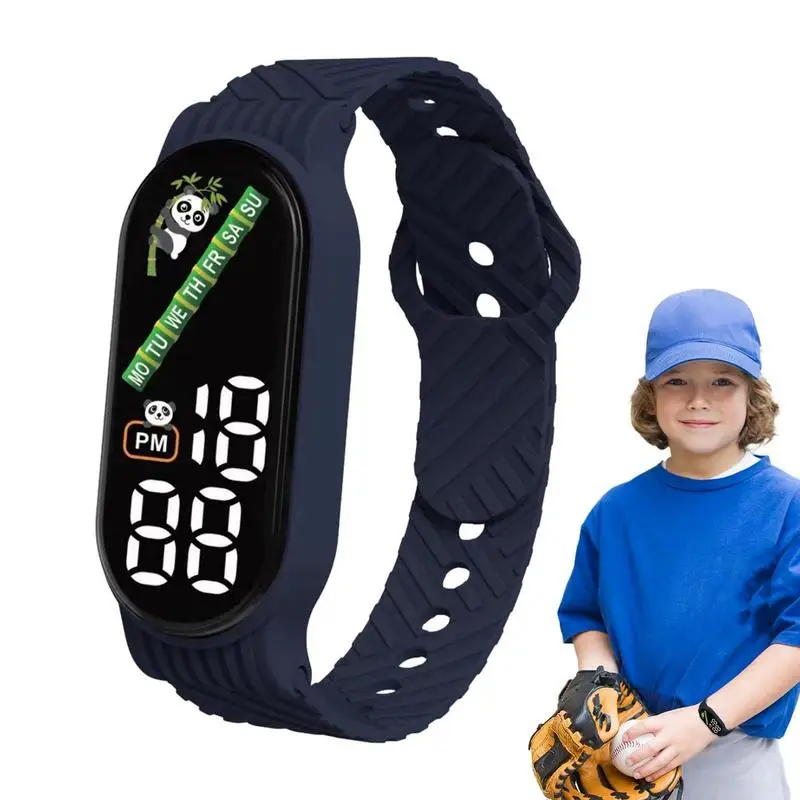 Kids Fitness Watch Waterproof Accurate Touch Screen Digital Watch Portable Fitness Watch With Timer Alarm Clock Date Display