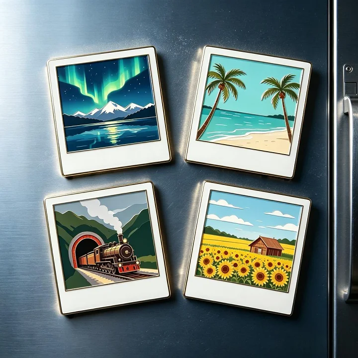 Custom Metal Fridge Magnets Manufacturer Fine Workmanship Metal Soft Enamel Refrigerator Magnet Super Strong Magnetic Attraction