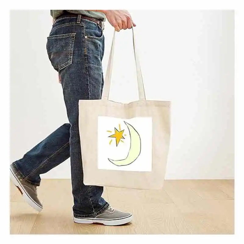 TOUB031 Sweet Dreams Moon Graphic, Tote Bag Natural Canvas Tote Bag