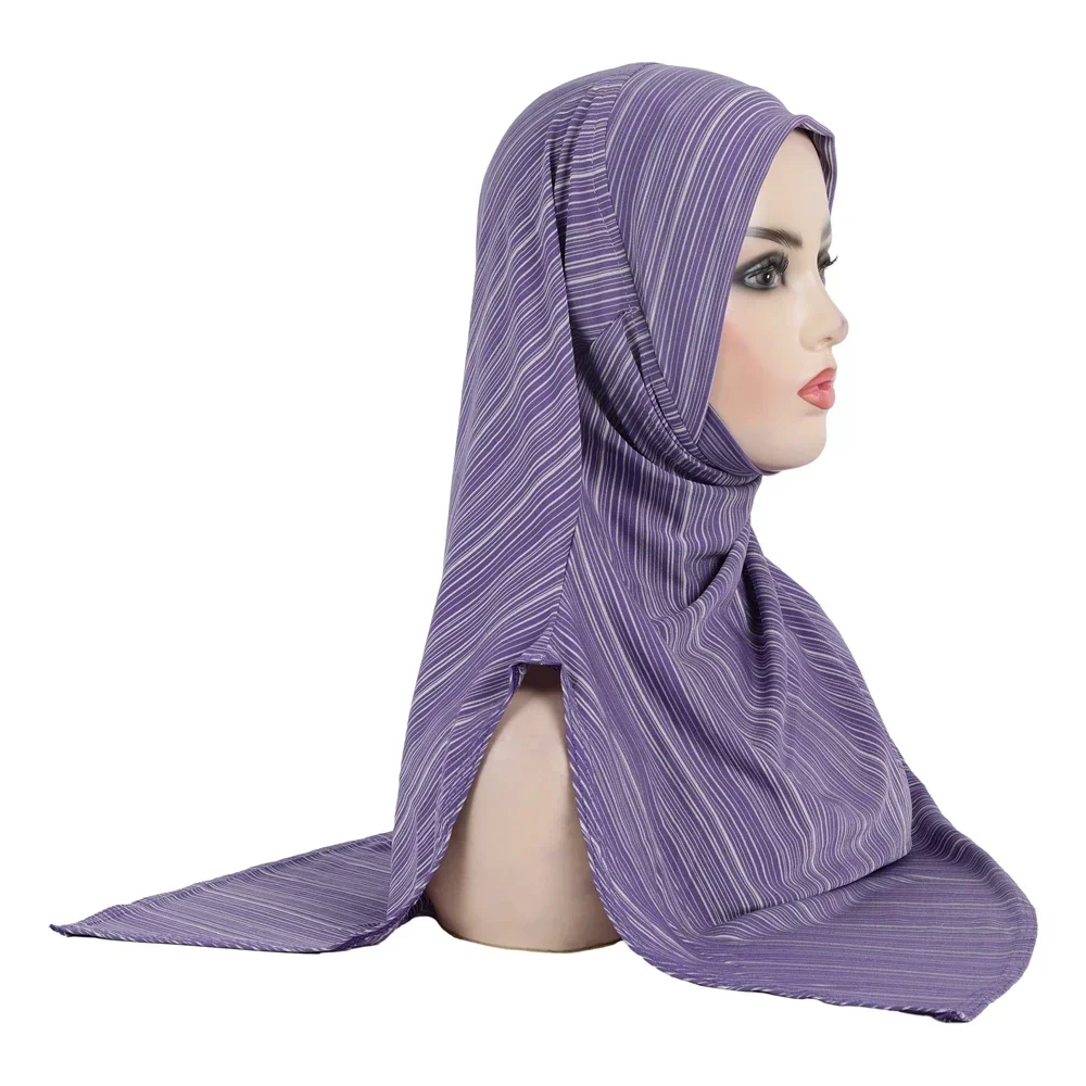 12 قطعة أطفال بنات الحجاب المشارب وشاح فوري الأطفال المسلمات الحجاب سحب على جاهزة الصلاة الأوشحة أميرة شال التفاف 8-13Y #4