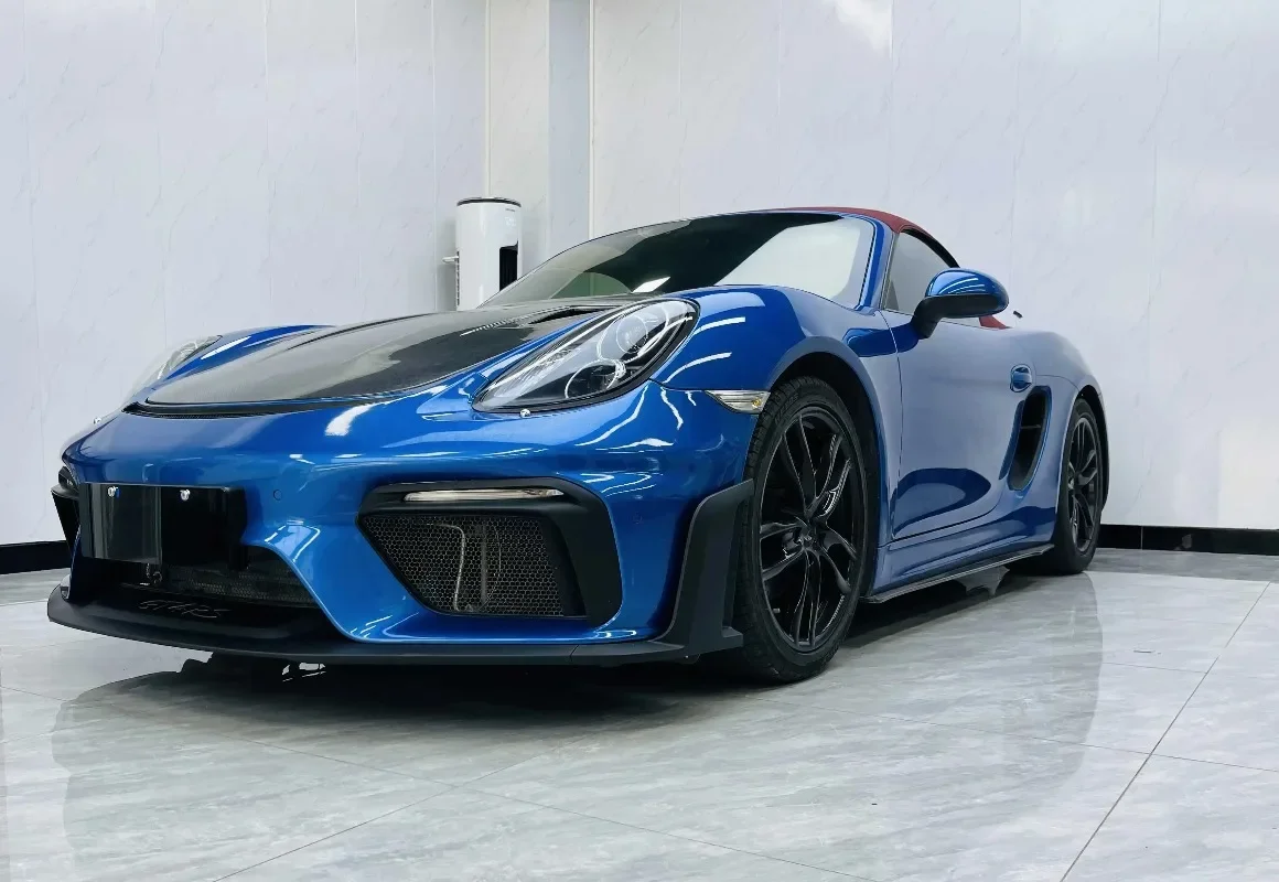 High Quality Real Carbon Fiber For Porsche 981 982 Front Light Frame Upgrade GT4/GT4RS Light Frame